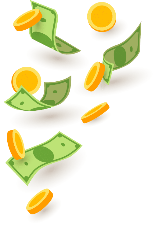 Illustration for Rain of Money on the left.