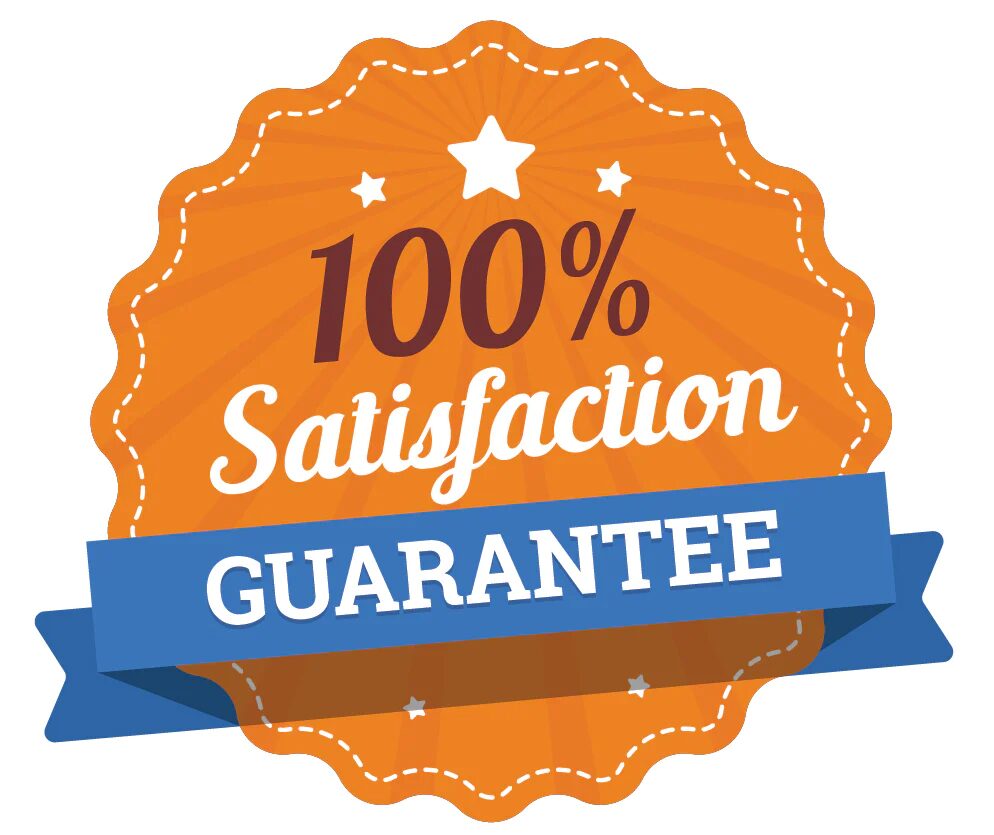 Badge: 100% Satisfaction Guarantee.